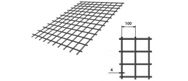 Сетка сварная (дорожная) 100х100х4мм 1,5х2м купить с доставкой в Шарапово