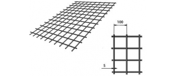 Сетка сварная (дорожная) 100х100х5мм 1,5х2м купить с доставкой в Шарапово