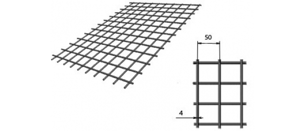 Сетка сварная (дорожная) 50х50х4мм 1х2м купить с доставкой в Шарапово